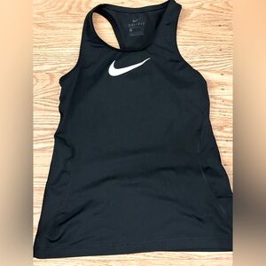 Nike Girls Dri-fit tank, Black Small